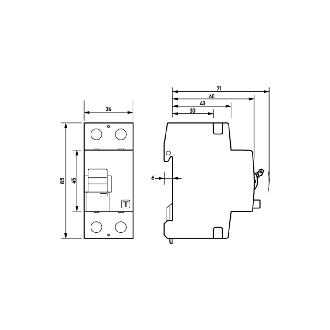 Doepke Interrupteur différentiel FI DFS2 025-2/0,03-A