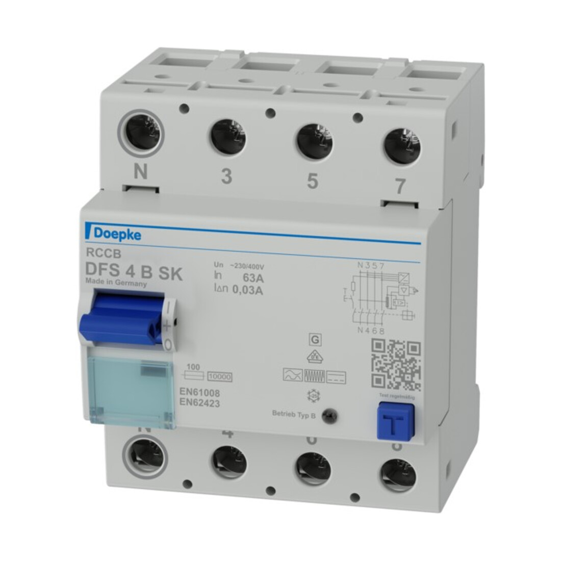 Doepke Interrupteur différentiel FI DFS4 063-4/0,03-B SK