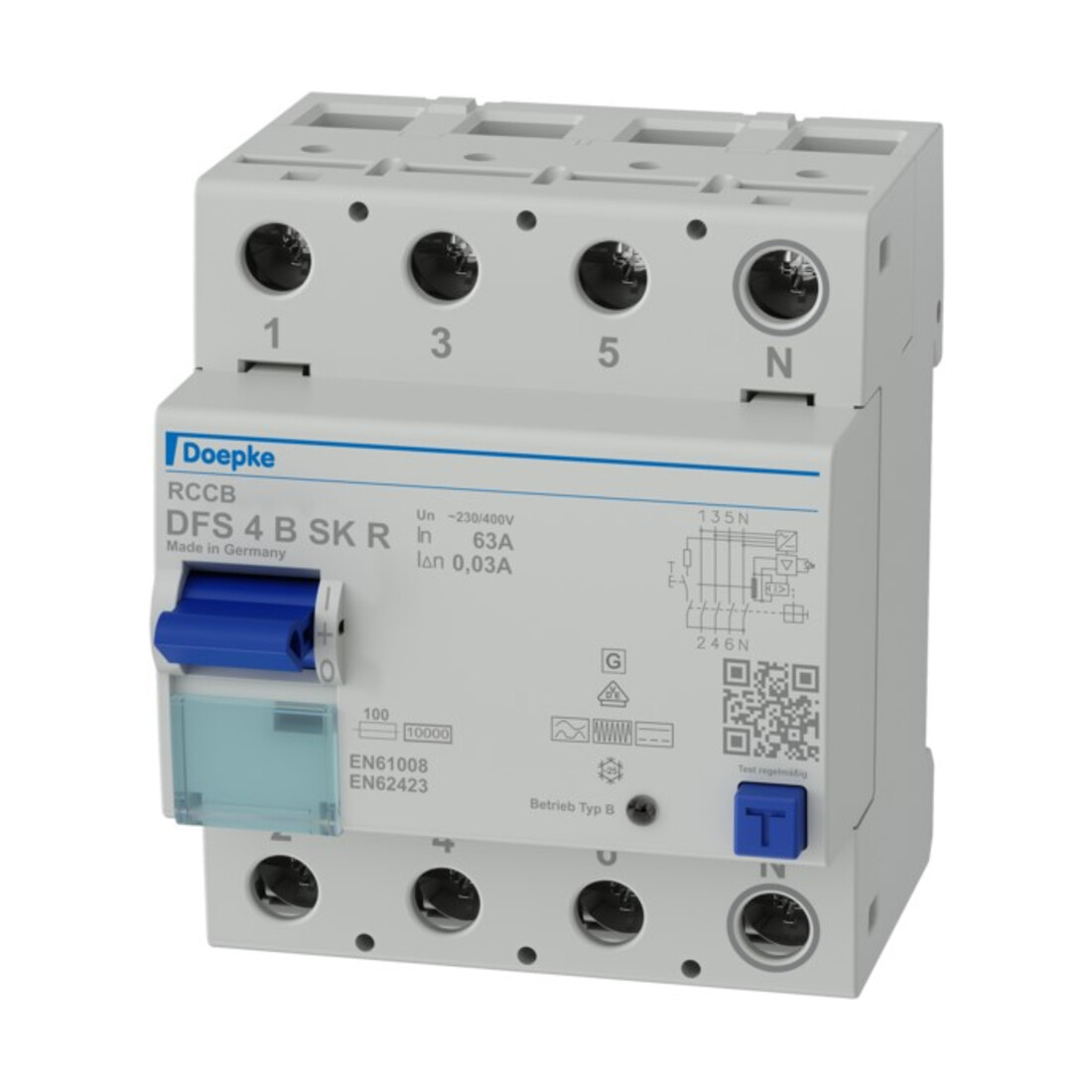 Doepke Interrupteur différentiel FI DFS4 063-4/0, 03B SKR
