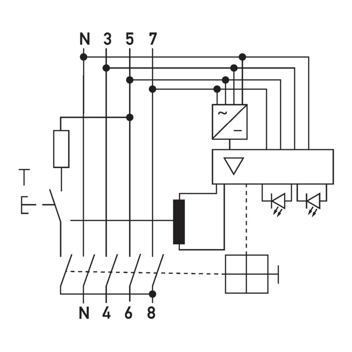 Doepke Interrupteur différentiel FI DFS6 040-4/0,03-A 4p 40A NU