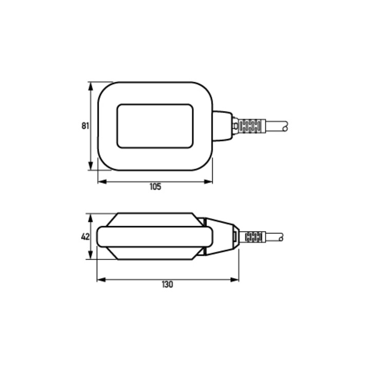 Doepke Interrupteur flottant avec câble 3 m Champ 2 G-L/F 03 m