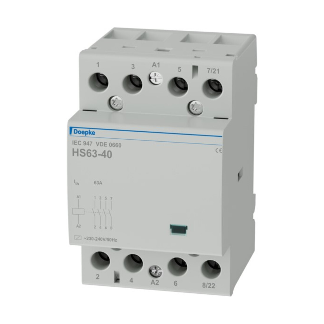 Doepke Relais 4 contacts normalement fermés HS 3-230AC/63-40