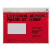 Dokumententasche Lieferschein- Rechnung C5 mF sk rt 250 St./Pack.