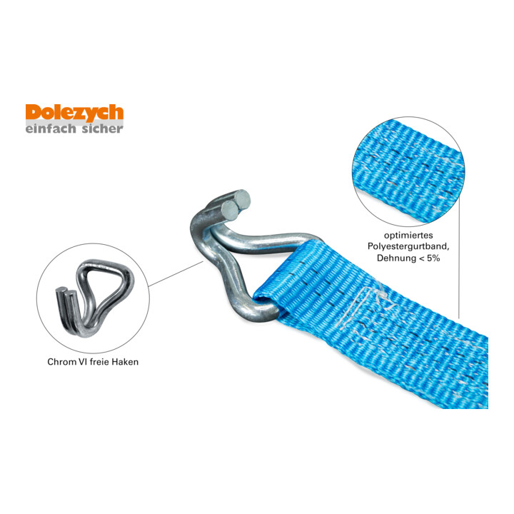 Dolezych Sangle d’arrimage DoZurr 1000 2 pièces, 6 m