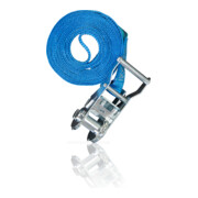 Dolezych Sangle d'arrimage L.4m I.25mm avec mini-cric LC : 1000 daN monobloc, bleu-5