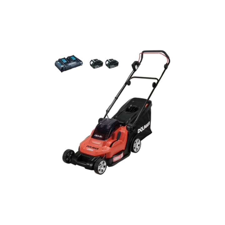 Dolmar Akku-Rasenmäher 2x18V / 5,0 Ah, 2 Akkus + Doppelladegerät AM3843PT2