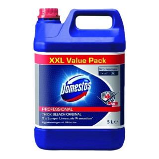 Domestos Hygienereiniger 5L Classic mit Aktivchlor Dickes Gel-Bleichmittel