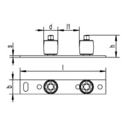 Doppel-Führungsrolle 659 STA ZN Stahlrolle HELM-4