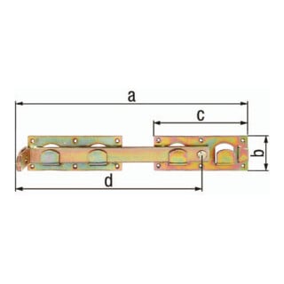 Doppeltorüberwurf L/R verwendbar 423x70x180x333mm Loch-Ø5mm 12 GAH