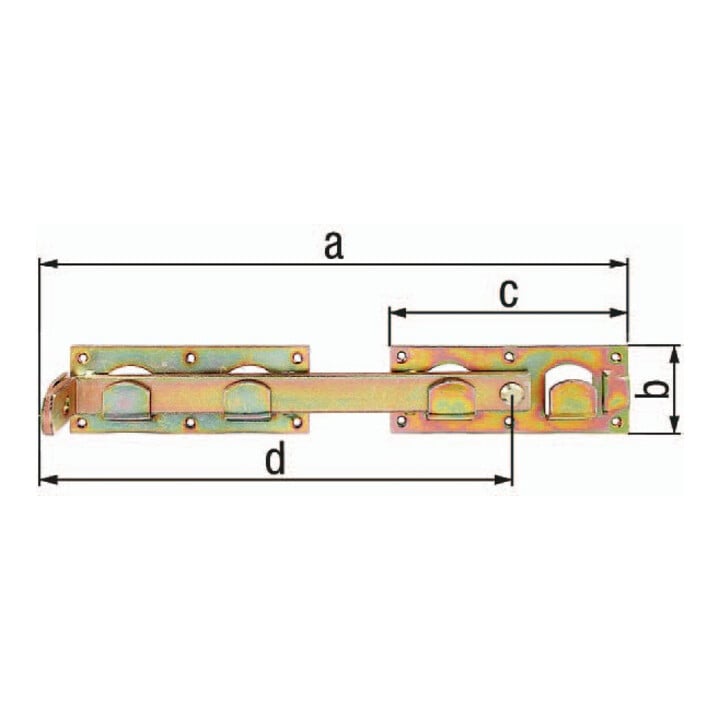 Doppeltorüberwurf L/R verwendbar 423x70x180x333mm Loch-Ø5mm 12 GAH