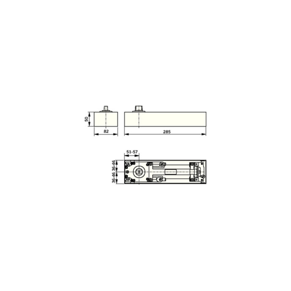 Dorma Bodentürschließer BTS 75 V Feststellung 90 Grad Flügelbreite max. 1100mm