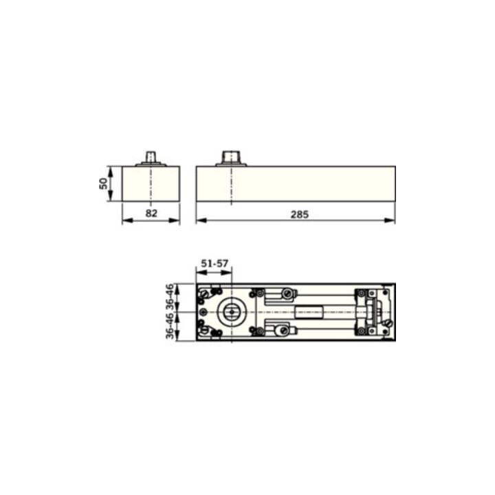 Dorma Bodentürschließer BTS 75 V Feststellung 90 Grad Flügelbreite max. 1100mm
