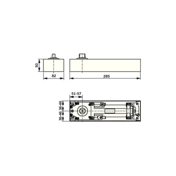 Dorma Fermeture de porte au sol BTS 75 V avec maintien à 90 degrés Largeur vantail max. 1100 mm