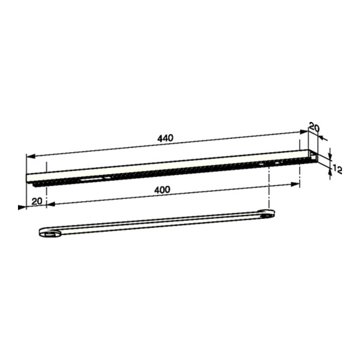 Dorma Gleitsch.G 96 N 20 f.ITS 96 20x12mm mécanique DIN L