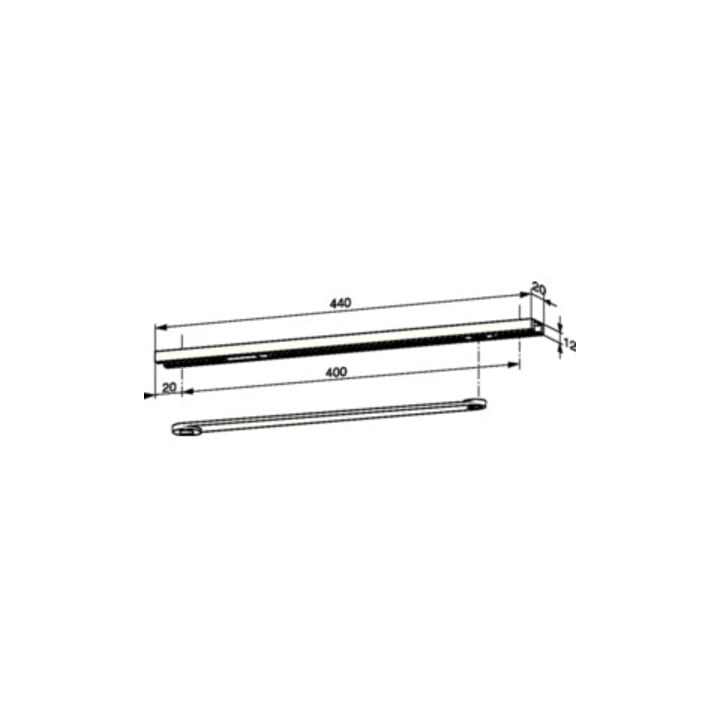 Dorma Glissière G 96 N pour ITS 96 31x20mm méc. DIN L