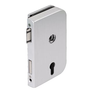 DORMAKABA Serrure pour porte en verre OFFICE Junior LM argent anodisé PZ DIN droite