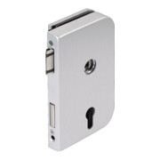 DORMAKABA Serrure pour porte en verre OFFICE Junior LM argent anodisé PZ DIN droite