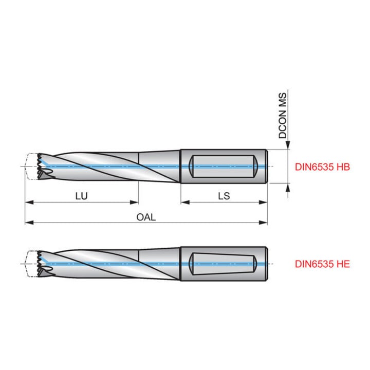 Dormer Bohrkörper Hydra 3xD 25mm