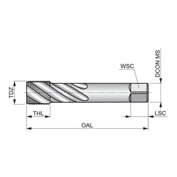 Dormer Gewindebohrer HSSE-PM G1/4" 2,5xD vaporisiert C-Anschnitt