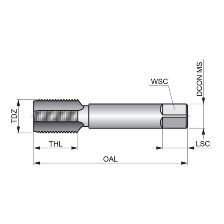 Dormer Gewindebohrer PG DIN40432 PG21 1,5xD HSS blank Mittel PKN