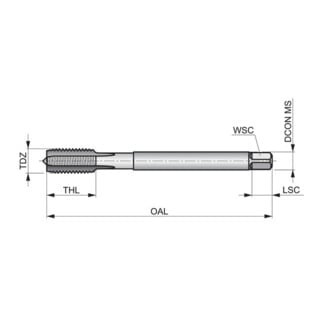 Dormer Gewindebohrer UNC3/8" DIN376 HSSE-PM 1,5xD blank