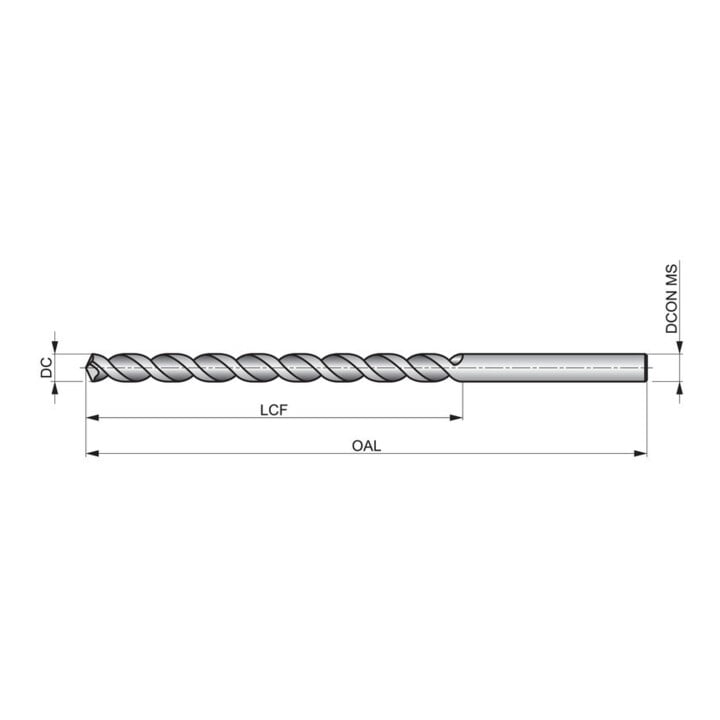 Dormer HSS-E Spiralbohrer PFX 12.2mm 130° Typ W eLang Blank PMS