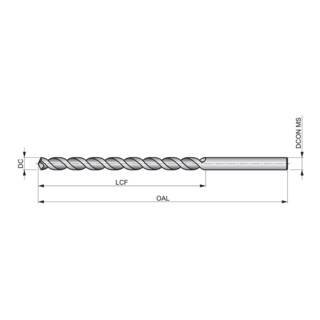 Dormer HSS-E Spiralbohrer PFX 5/16" 130° Typ W eLang Blank PMS