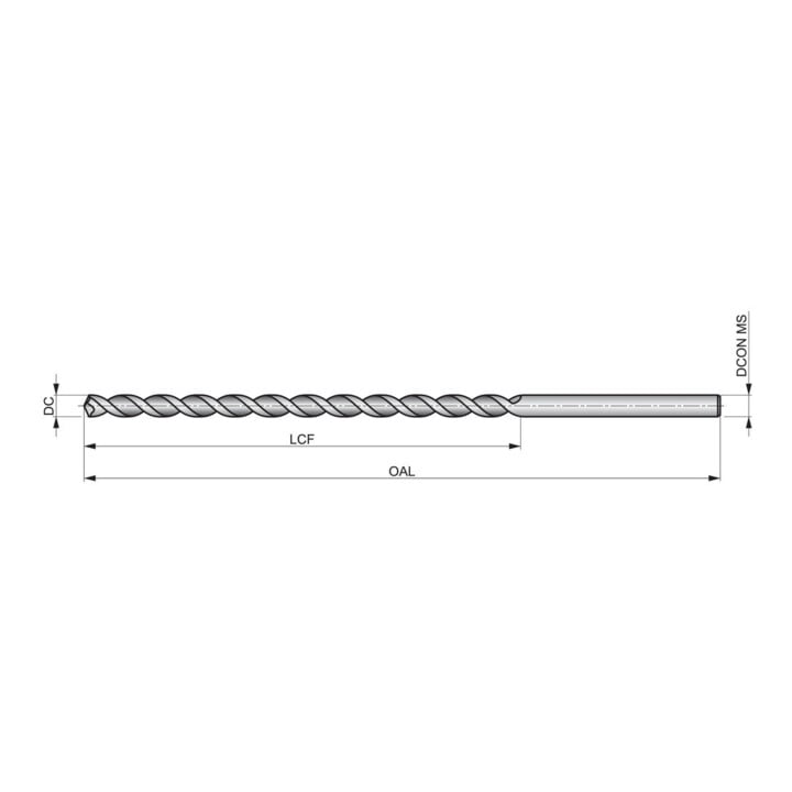 Dormer HSS-E Spiralbohrer PFX DIN1869-1 4.1 x 175mm blank eLang PMS