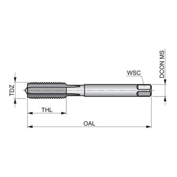 Dormer HSS Gewindebohrer Set 2tlg. UNF 1/4" DIN2181 1,5xD Blank