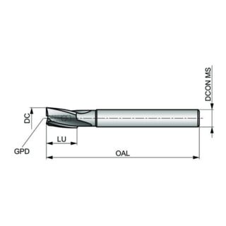 Dormer HSS Senkbohrkörper 180G 3/8" Rechts Blank PMKN