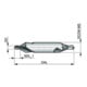 Dormer HSS Zentrierbohrer DIN333A 1.0 x 3.15mm 60° blank