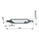 Dormer HSS Zentrierbohrer DIN333A 1.6 x 4.0mm 60° TiAlN