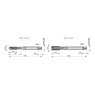 Dormer Maschinen-Gewindebohrer HSSE-PM M8 TiAlN Schwarzring