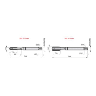 Dormer Maschinen-Gewindebohrer M5 HSSE-PM TiAlN Schwarzring Shark