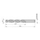 Dormer Pramet Foret hélicoïdal NAS907 N47 0,0785" 4xD 118° HSS vaporisé