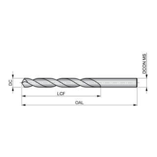 Dormer Pramet Spiralbohrer NAS907 C 4xD 118° HSS vap Precision
