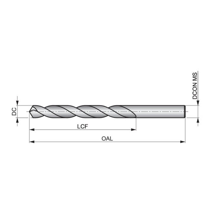 DORMER PRAMET Spiralbohrer NAS907 N10 4xD 118° HSS Precision