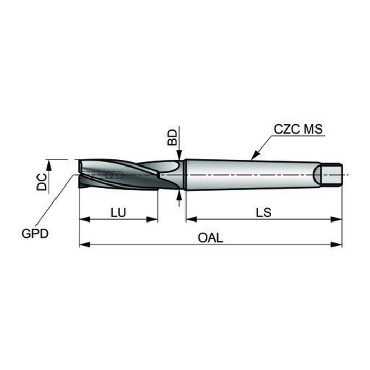 Dormer Senkbohrkörper HSS 180G 2.1/8" Rechts Blank PMKN