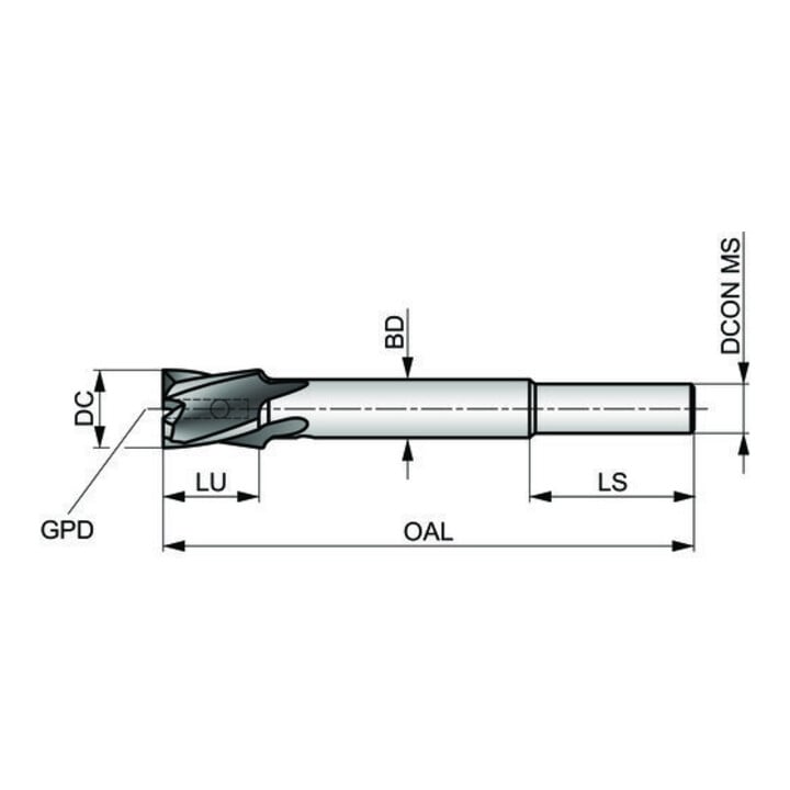 Dormer Senkbohrkörper HSS 21/32" Lang 180G