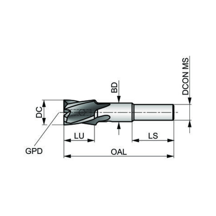 Dormer Senkbohrkörper HSS Kurz 11/16" 180G