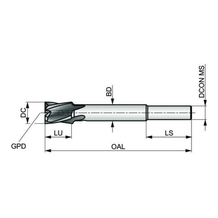 Dormer Senkbohrkörper HSS Lang 180G 1/2"
