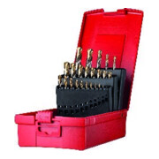 Dormer Set de forets courts 1,0-10,5 mm + foret trépan 3,3-10,2 mm A022 135G Type N 2,5xP 24 pcs TiN
