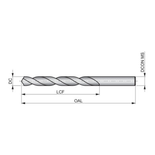 Dormer Spiralbohrer DIN338 37/64" HSS dampfangelassen Stahl 118°
