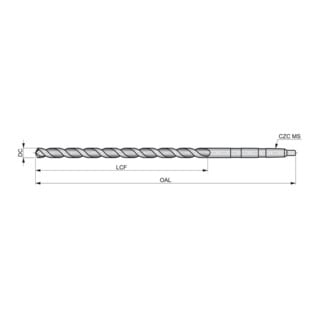 Dormer Spiralbohrer HSS MK DIN1870(2) 23mm 130° extra lang vaporisiert Stahl