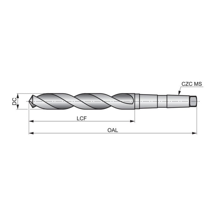 Dormer Spiralbohrer HSS MK DIN345 14,3mm 118° vap. Stahl