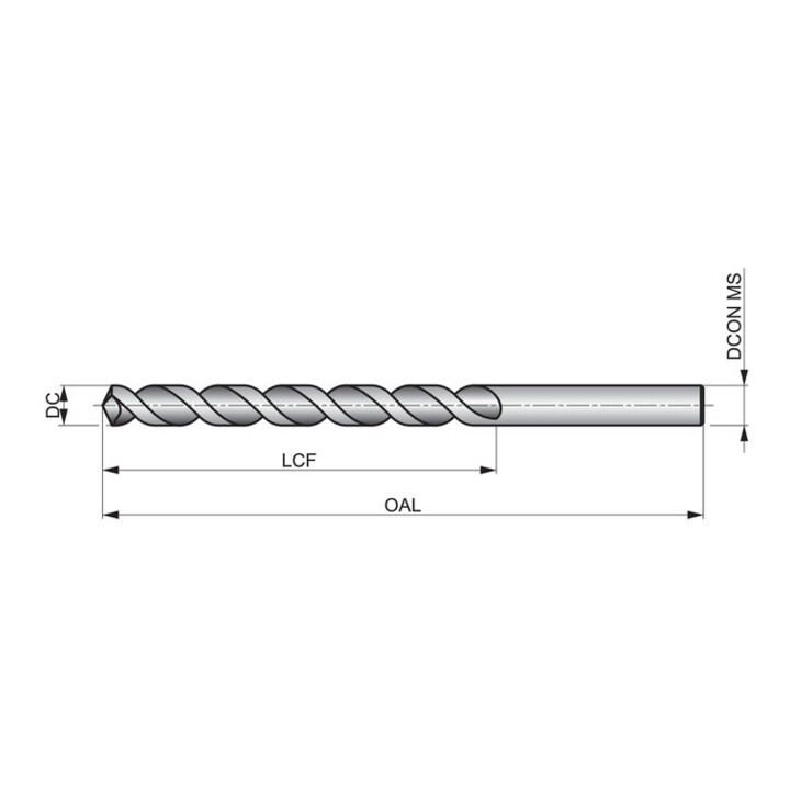 Dormer Spiralbohrer PFX 18mm HSS-E 130° blank lang Typ W PMS