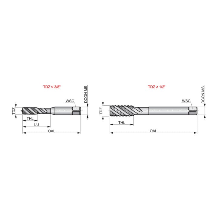 Dormer Taraud BSW 3/8" HSS ISO529 C 2xD bleu