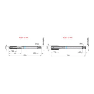 Dormer Taraud hélicoïdal M5 DIN 371 HSSE-PM Super-B 2,5xP bleu
