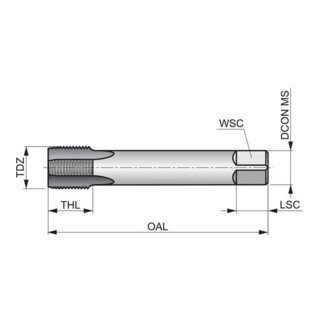 Dormer Taraud HSSE-PM BSP G 1/4" DIN 5156 C 1,5xD brut