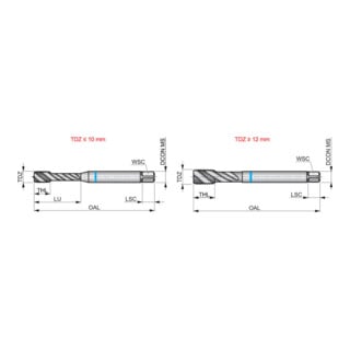 Dormer Taraud HSSE-PM M3 DIN 371 C 6H TiAlN bleu